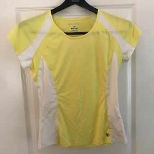 Pearl iZumi yellow cycling shirt size large